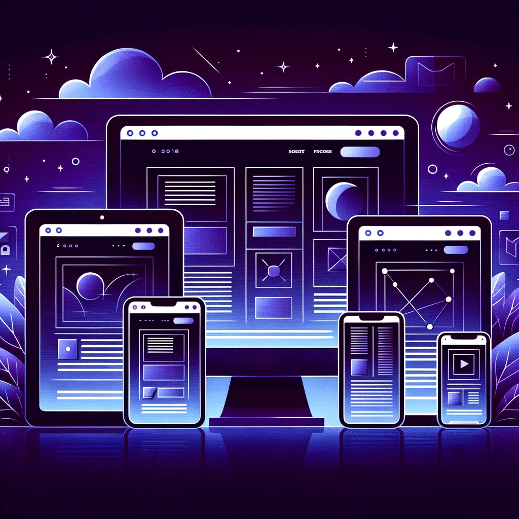 responsive web design tips showing many different screens and optimizations
