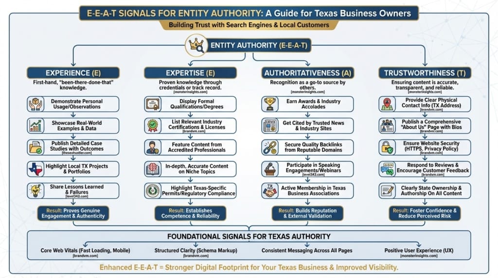 e-e-a-t signals for entity authority: the 2026 guide for texas businesses