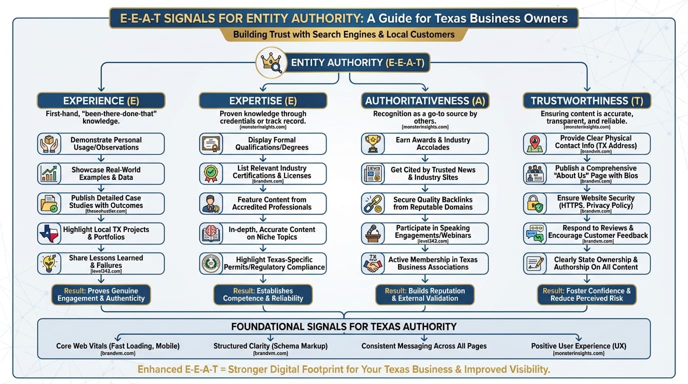 e-e-a-t signals for entity authority: the 2026 guide for texas businesses