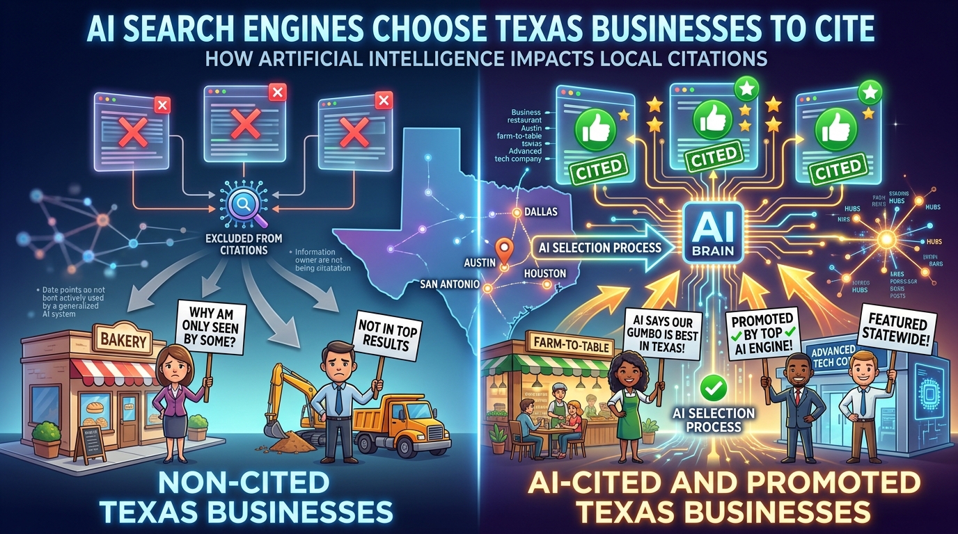 how do ai search engines choose which texas businesses to cite? the 2026 guide