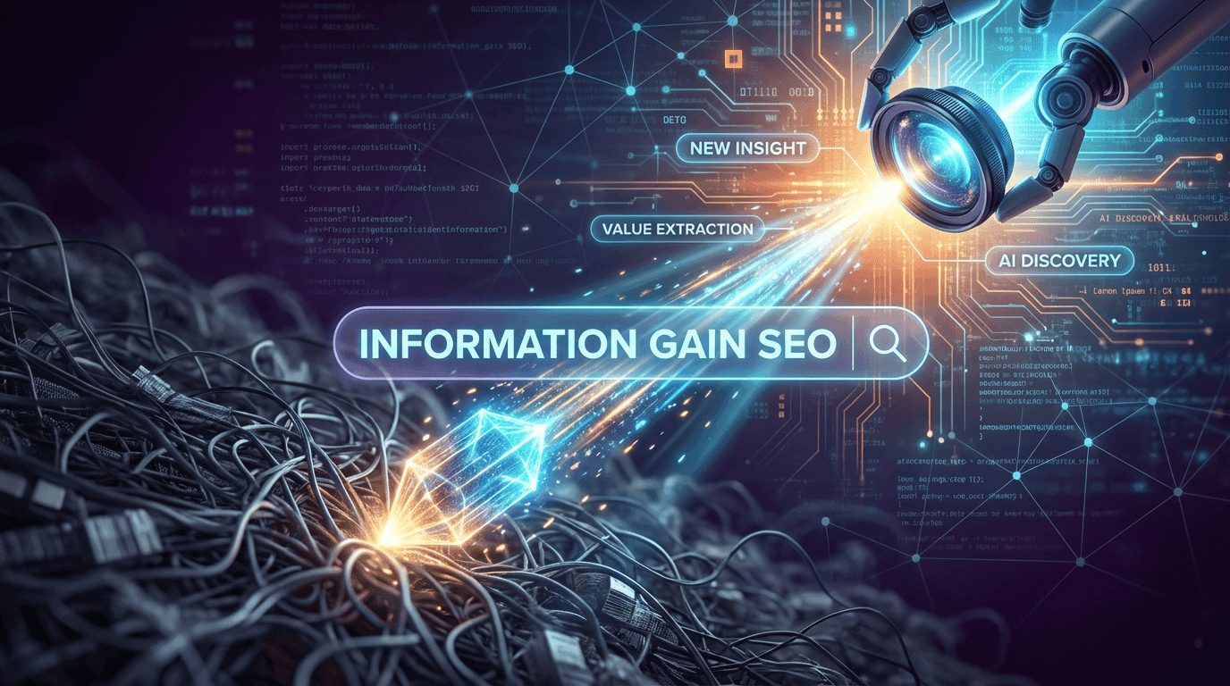information gain seo showing ai extracting valuable insights