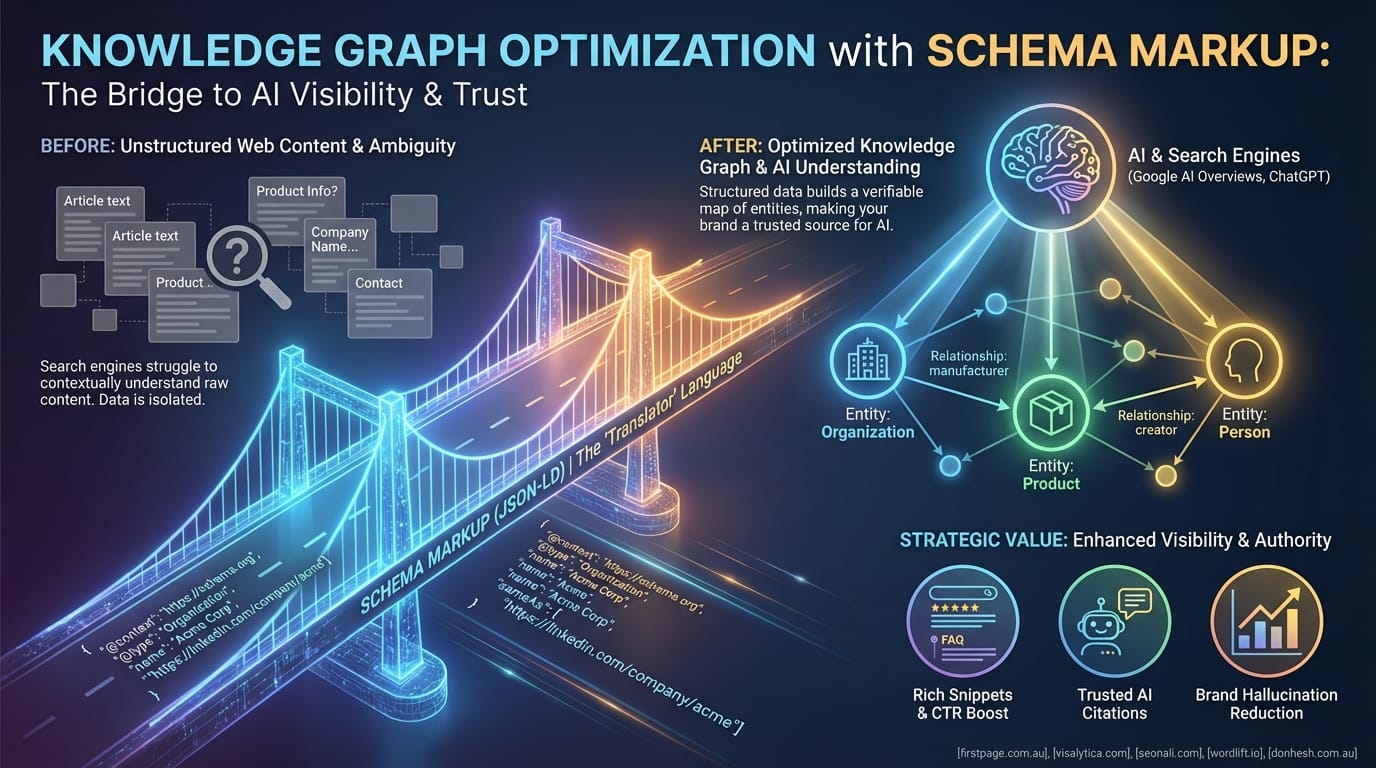 knowledge graph optimization with schema markup: the definitive guide